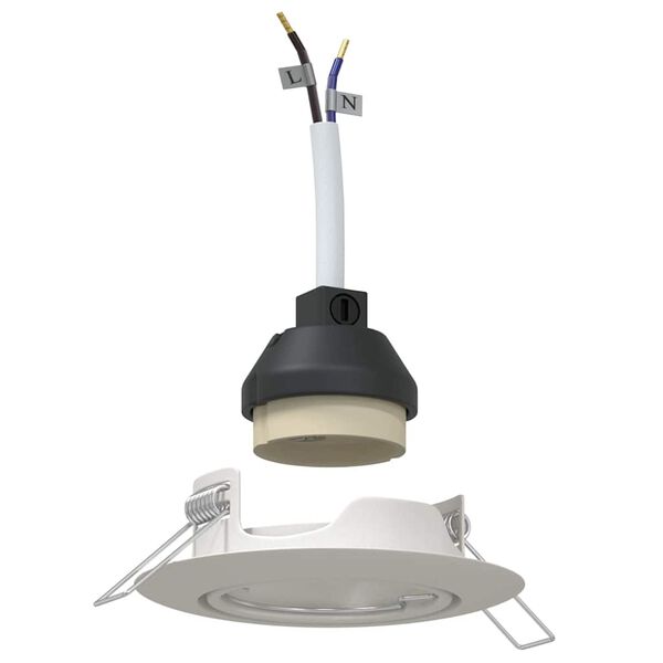 vidaXL Reflektor 12 pcs Biały 9 x 9 x 2.5 cm Metal