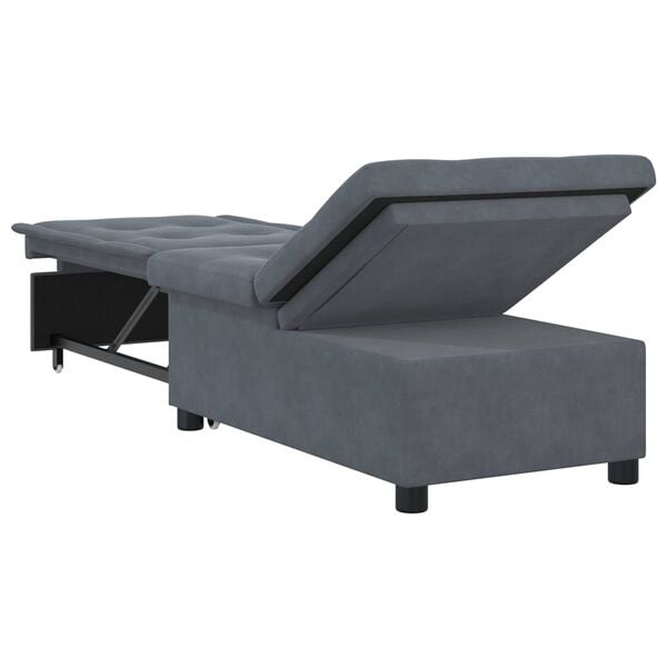 vidaXL Sofa Bed Ciemnoszary 194 x 67 x 82 cm Aksamit