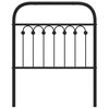 vidaXL Metalowe wymienne wezgłowie, czarne, 75 cm