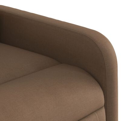 vidaXL Rozkładany fotel masujący, elektryczny, brązowy, tkanina