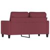 vidaXL Sofa 2-osobowa, winna czerwień, 120 cm, tapicerowana tkaniną