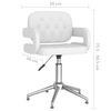 vidaXL Obrotowe krzesła stołowe, 4 szt., białe, obite sztuczną sk&oacute;rą