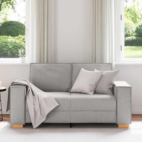 vidaXL Sofa 2-osobowa Cloud Grey 120 cm Tkanina