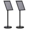 vidaXL Stojaki na plakaty 2 szt. Czarny 32.7 x 24 x 108 cm Aluminium