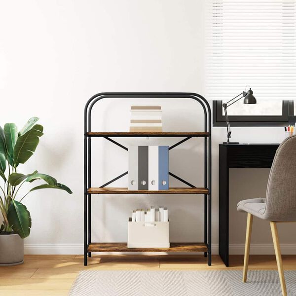 vidaXL P&oacute;łka na książki Dąb wędzony 80 x 30 x 109 cm