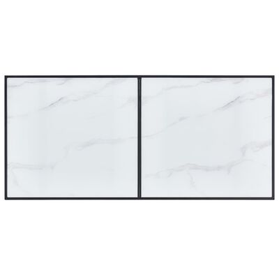 vidaXL Stół jadalniany, biały, 160 x 80 x 75 cm, hartowane szkło