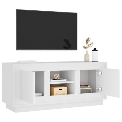 vidaXL Szafka pod TV, biała, 102x35x45 cm, materiał drewnopochodny
