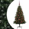 vidaXL Sztuczna choinka z bombkami 120 cm 150 LED Ciepła biel