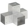 vidaXL Łącznik w kształcie X, galwanizowany metal, 101x101 mm