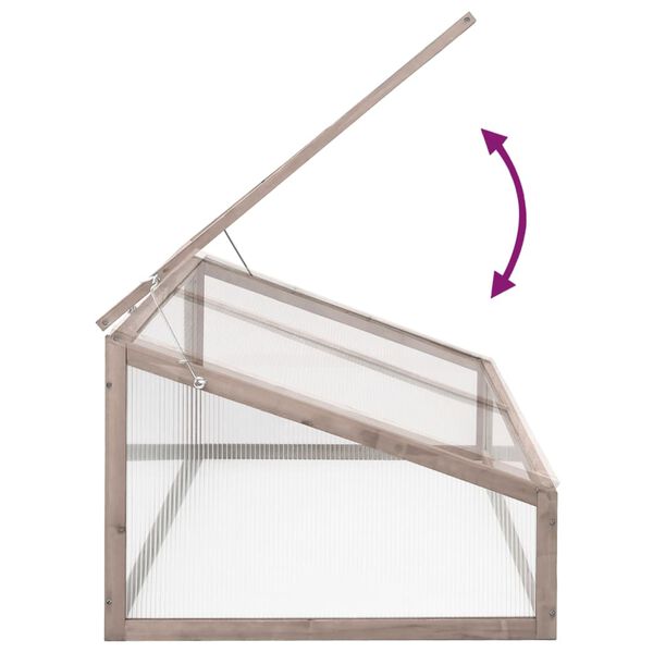 vidaXL Inspekt, szary, 110x56x39 cm, drewno jodłowe