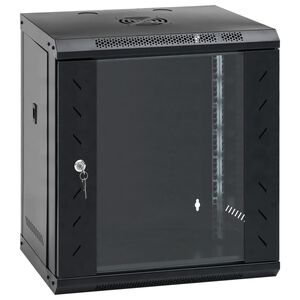vidaXL Ścienna szafka serwerowa 12U, 19", IP20, 53x40x60 cm