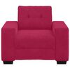 vidaXL Sofa Fotel Wino Czerwone 100x78x80 cm Aksamit
