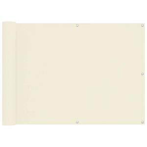 vidaXL Ekran balkonowy Kremowy 75 x 200 cm Materiał Oxford