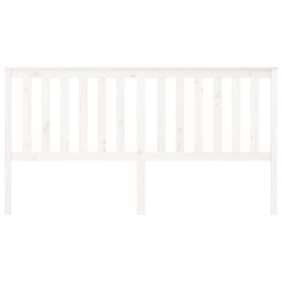 vidaXL Wezgłowie łóżka, białe, 186x6x101 cm, lite drewno sosnowe