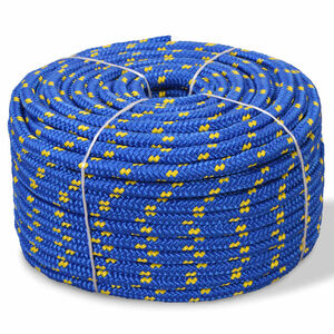 vidaXL Linka żeglarska z polipropylenu, 6 mm, 100 m, niebieska