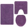 vidaXL Zestaw mat łazienkowych antypoślizgowych 3 pcs Fioletowy PP