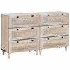 vidaXL Bufet 2 pcs Biały 120 x 33,5 x 75 cm lite drewno mango