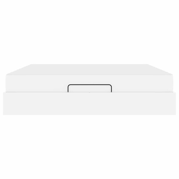 vidaXL Rama ł&oacute;żka z materacem z materacem 2 pcs Biały PVC