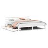vidaXL Rama ł&oacute;żka z szufladami, biała, 180x200 cm, lite drewno sosnowe