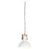 vidaXL Industrialna lampa wisząca, 25 W, biała, okrągła, 42 cm, E27