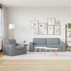 vidaXL Zestaw Sof 2 pcs Jasnoszary 182 x 80 x 82 cm tkanina