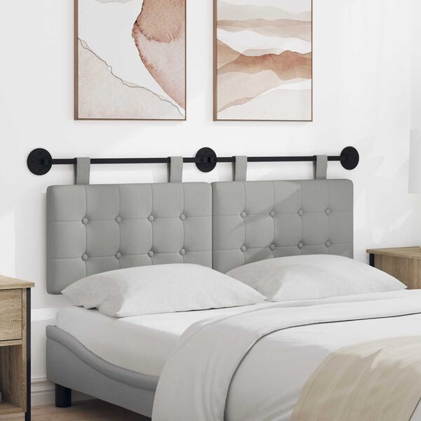 vidaXL Wisząca Głowa Szary chmur 130 x 55 x 5 cm tkanina