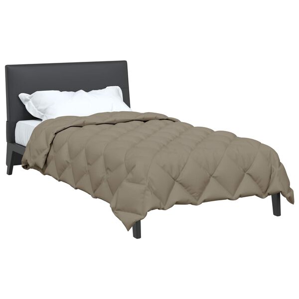 vidaXL Zimowa Kołdra Jasnoszary 220 x 155 cm Mikrofibra