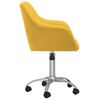 vidaXL Obrotowe krzesła do jadalni, 4 szt., ż&oacute;łte, tkanina
