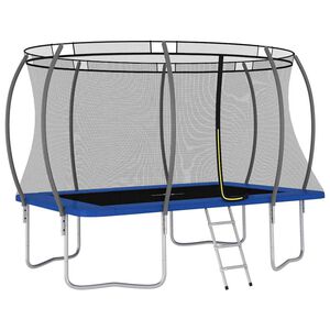 vidaXL Trampolina z akcesoriami, prostokątna, 335x244x90 cm, 150 kg