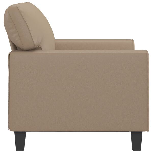 vidaXL 2-osobowa sofa, kolor cappuccino, 120 cm, sztuczna sk&oacute;ra