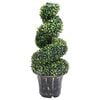 vidaXL Spirala ze sztucznego bukszpanu, z doniczką, zielona, 89 cm