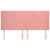 vidaXL Zagł&oacute;wek uszak, r&oacute;żowy, 203x16x118/128 cm, aksamit