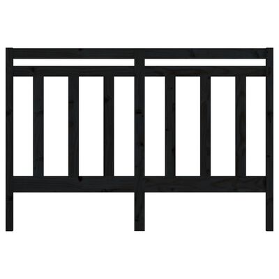 vidaXL Wezgłowie łóżka, czarne, 156x4x100 cm, lite drewno sosnowe