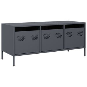 vidaXL Szafka RTV, antracyt, 101,5x39x43,5 cm, stal walcowana na zimno