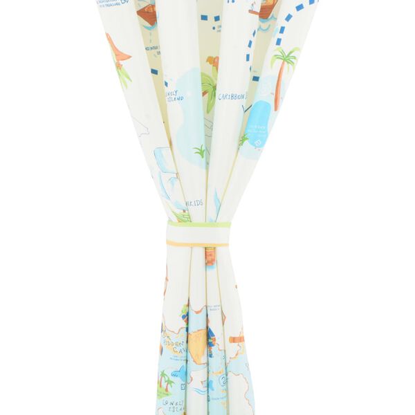 vidaXL Zasłony dziecięce z nadrukiem podr&oacute;żnika, 2 szt., 140 x 240 cm