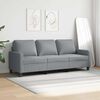 vidaXL Sofa 3-osobowa, jasnoszara, 180 cm, tapicerowana tkaniną