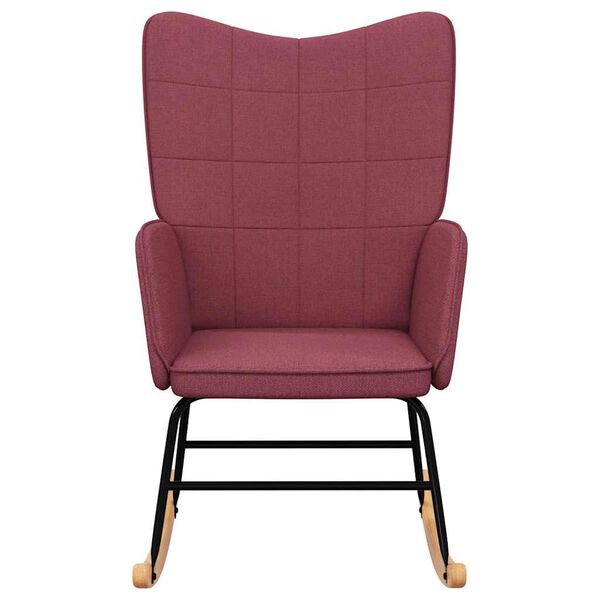 vidaXL Fotel bujany, winna czerwień, tapicerowany tkaniną