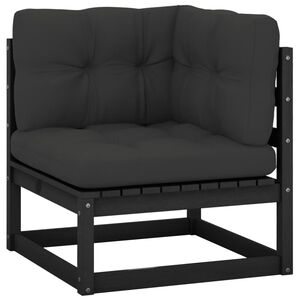 vidaXL Ogrodowe siedzisko narożne z antracytowymi poduszkami, sosnowe