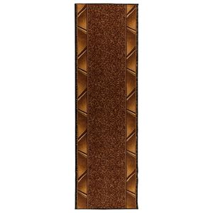 vidaXL Dywan Bieżnik FLORNES Tkany brązowy Zygzak 67 x 150 cm PP 7 mm