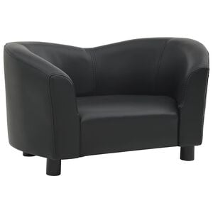 vidaXL Sofa dla psa, czarna, 67x41x39 cm, sztuczna sk&oacute;ra