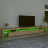 vidaXL Szafka pod TV z oświetleniem LED, dąb sonoma, 290x36,5x40 cm