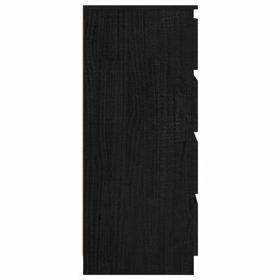 vidaXL Szafka boczna, czarna, 60x36x84 cm, lite drewno sosnowe