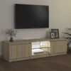 vidaXL Szafka pod TV, z LED, dąb sonoma, 140 x 40 x 36 cm