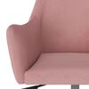 vidaXL Obrotowe krzesła stołowe, 2 szt., r&oacute;żowe, aksamitne