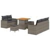 vidaXL Zestaw Sof na Ogr&oacute;d z poduszką 8 pcs Szary polirattan