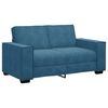vidaXL Sofa 2-osobowa, niebieski, 120 cm, tapicerowana aksamitem