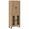 vidaXL Highboard Dąb rzemieślniczy 69,5 x 34 x 180 cm