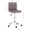 vidaXL Obrotowe krzesła stołowe, 2 szt., kolor taupe, obite tkaniną