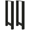 vidaXL Nogi do stołu barowego czarne 2 szt. 40x(90-91) cm stal