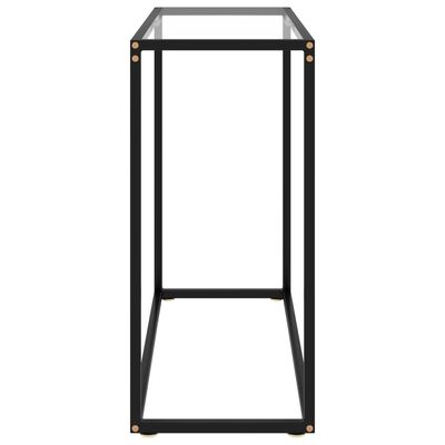 vidaXL Stolik konsolowy, przezroczysty, 80x35x75 cm, szkło hartowane